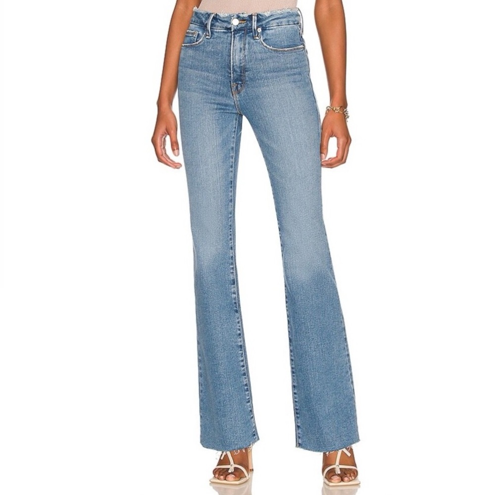 NEW NWT Good American Good Classic Boot Jean In Indigo027